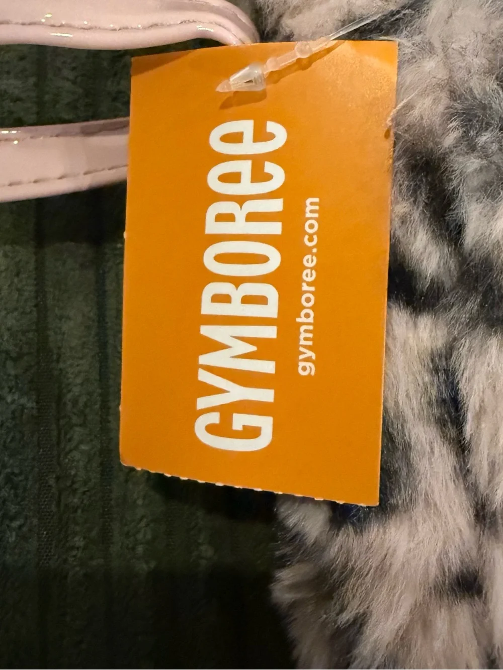 Gymboree Girls Faux Fur Leopard Print Purse Handbag Black Bow Bag
